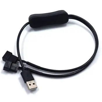 5 В 2-полосный USB-4-контактный адаптер Конвертер Кабель для подключения вентилятора компьютера к ПК Шнур