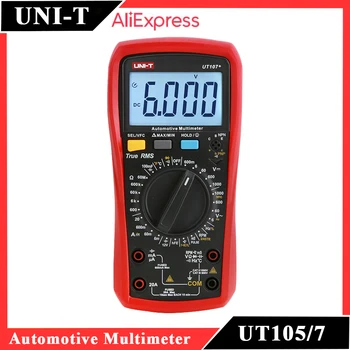 Автомобильный мультиметр UNI-T UT105 UT107 Plus AC DC Напряжение Сопротивление цепи Тока Конденсатор Тестер частоты Температуры
