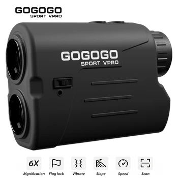 Лазерный дальномер для гольфа/Охоты Gogogo Sport Vpro 6X с четким обзором 600/1000 м с Фиксатором Флажка-искателя наклона GS03MTL