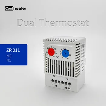 Механический Биметаллический переключатель термостата ZR011, сертифицированный CE ROSH, Двойной регулятор температуры в шкафу