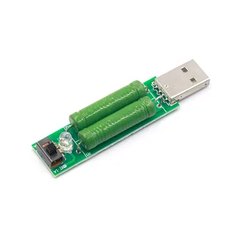 Мини-USB Интерфейс Разрядки Нагрузки Тестер Нагрузки Резистора 2A/1A С Переключателем Детектор Тока Модуль Старения Резистора 1A/2A Тестирование