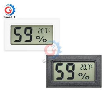 Мини Цифровой ЖК-дисплей, Удобный датчик температуры в помещении, Измеритель влажности, Термометр, Гигрометр, Датчик для внутреннего и наружного использования, ЖК-цифровой