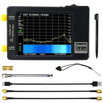 Модернизированный анализатор спектра TinySA MF /HF /VHF UHF вход для 0,1 МГц-350 МГц и UHF вход для генератора сигналов 240 МГц-960 МГц