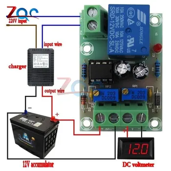 Плата управления зарядкой аккумулятора XH-M601, Интеллектуальное зарядное устройство 12 В, Модуль управления блоком питания, Панель автоматической зарядки/остановки питания