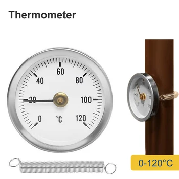 Термометр с зажимом из нержавеющей стали 0-120 ℃, нагревательная пружина на трубке, 63 мм, термостат для умного дома, Smart Life Termostato