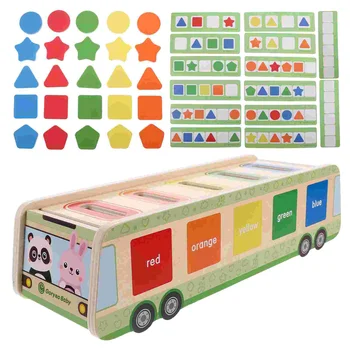 1 Набор подходящих по цвету и форме игрушек, обучающие игрушки для дошкольников, деревянная коробка для детских игрушек