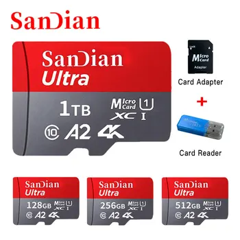 1 ТБ Карта памяти Class10 TFcard 256 ГБ высокоскоростная карта Micro SD 512 ГБ мини-карта SD 128 ГБ Карта флэш-накопителя Microsd для камеры/телефонов