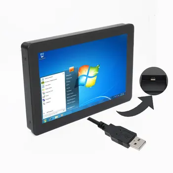 10-дюймовый сенсорный монитор поддерживает видеосигнал, питание и касание по одному USB-кабелю