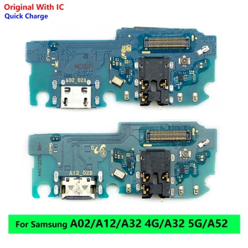 10 Шт. 100% Оригинальный USB Разъем для зарядки Порта Flex Для Samsung A02 A12 A52 A32 4G 5G Разъем для зарядки Порта Плата