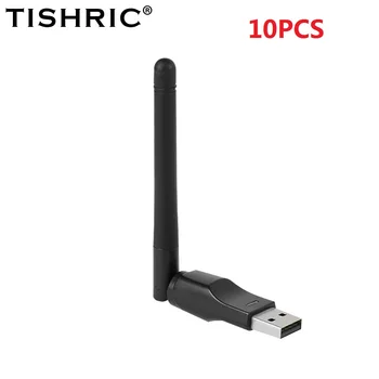 10 шт. TISHRIC USB WIFI Адаптер без драйвера 2,4 ГГц 150 Мбит/с USB2.0 Wi-Fi Адаптер 802.11b/g/n Беспроводная сетевая карта для ПК Windows