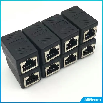 10 шт. Разъем RJ45 для подключения к сети Ethernet LAN Splitter, Передающая головка RJ45 CAT7 5 5E 6 6a, удлинитель сетевого кабеля