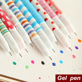 100 шт./лот, цветная гелевая ручка с новым рисунком, Оптовая продажа канцелярских принадлежностей, школьные принадлежности Coloridas Canetas Escolar