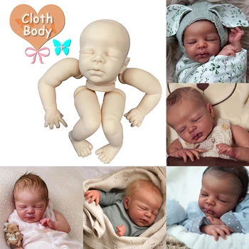 16-дюймовый комплект Zendric Reborn Doll, Спящий Новорожденный, Реалистичные Незаконченные детали куклы с корпусом из мягкой ткани на ощупь