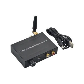 192 кГц-24 бит Беспроводной цифроаналоговый преобразователь DAC 5.0 с регулировкой громкости звука 3,5 мм для проекторов Xbox360 PS5 PC