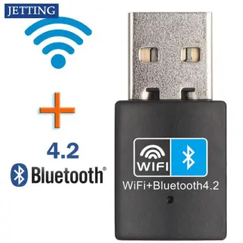 1ШТ 150 Мбит/с WiFi Bluetooth-совместимый Беспроводной Адаптер USB-адаптер 2.4 G V4.0 Dongle Сетевая карта RTL8723BU для Настольного Портативного ПК