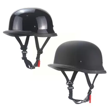 1шт M/L/XL/XXL Винтажный Мотоциклетный шлем для Крейсера, Половина Мотоциклетного Черного Шлема, Шлем для лица, Автомобильный стайлинг, Немецкий Яркий E9J1
