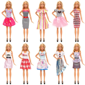 2 комплекта, модная короткая юбка для девочек, аксессуары для одежды с длинной юбкой, подходит для 12-дюймовой куклы Барби, одевалки для девочек, детских игрушек