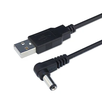 2 М DC5,5*2,1 Локоть 90 Угловой USB Кабель питания постоянного тока Разъем 5,5 мм x 2,1 мм Кабель для зарядки