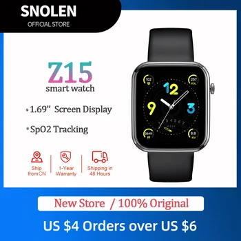 2023 Смарт-часы Snolen Z15 Smartwatch Для Мужчин И Женщин Bluetooth Звонки Беспроводная Зарядка Фитнес-Браслет 1,69 
