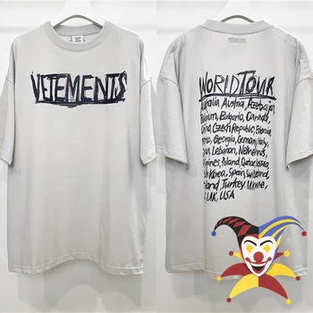 2023ss Vetements Concert Limited Edition Футболка Мужская Женская с вышивкой, футболка VTM, футболка с коротким рукавом