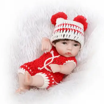 26 см Мини 10 дюймов Bebe Reborn Baby Doll Девочка Силиконовая Полная Виниловая Детская Игрушка В Подарок Реалистичные Bonecas Brinquedos Juguetes