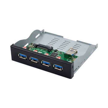 3,5-Дюймовый USB A 3,1 Док-станция для настольных ПК на передней панели, 4 порта, Чип ЧЕРЕЗ VL820 USB3.1 10 Гбит/с, Четырехпортовый концентратор ТИПА A, конвертер