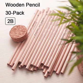 30 упаковок деревянных карандашей 2B с Карандашами для рисования, Канцелярские принадлежности, школьные принадлежности