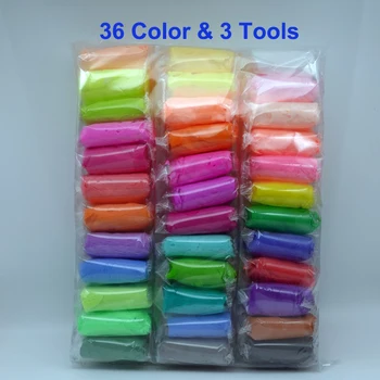 36 Цветов, Воздушно-сухой Пластилин, Обучающая 5D игрушка для детей, подарок, Игровое тесто, Легкий Пластилин, Шламы, Детский Полимер
