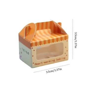 3шт 1: 12 Кукольный Домик Миниатюрный Торт Десерт Тосты Упаковочная Коробка Подарочная коробка DIY Кукольный Дом Сцена Жизни Декор Игрушка (Только коробка)
