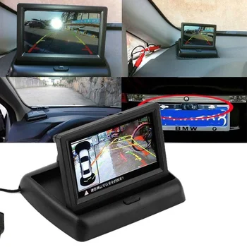 4,3-дюймовый автомобильный монитор заднего вида, камера для фотосъемки, система парковки автомобиля задним ходом, Черная защита