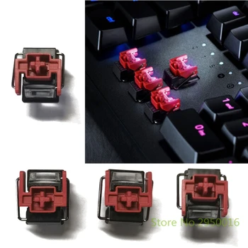 4 шт. Красных/фиолетовых оптических переключателей, переключатель горячей замены для Razer Huntsman Elite Gaming, механические переключатели клавиатуры