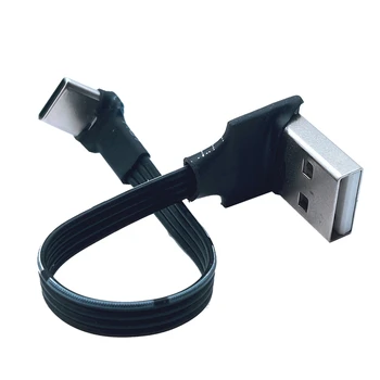 5 см-3 М Кабель для зарядки от USB до Type C Колено 90 Градусов USB C USB Кабель для передачи данных для всех смартфонов Type C 10 см 20 см 30 см 50 см 1 М 2 М