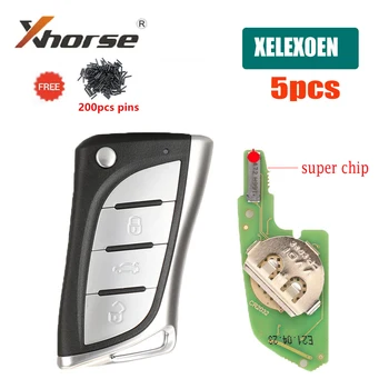 5 шт. Xhorse XELEX0EN VVDI Супер Дистанционный ключ с XT27 XT27A66 Супер Чип Работает для VVDI2/VVDI MINI Key Tool/VVDI Key Tool Max