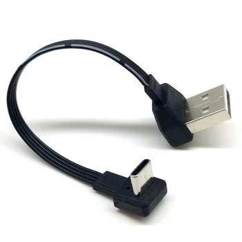 50-сантиметровый ультратонкий кабель для передачи данных c-типа USB 2.0 с двойным разъемом, зарядное устройство для кратковременного использования, портативное универсальное 10-100 см
