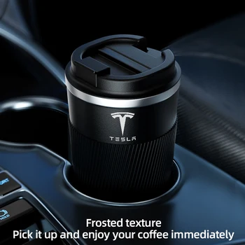 510 мл, Кофейная чашка с логотипом на заказ из нержавеющей стали, термокружка для Tesla Модель 3, модель Y 2022, модель S, модель X, Автомобильная изолированная бутылка
