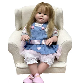 55 см Кукла-Малышка Reborn Princess Популярная Высококачественная кукла ручной работы, настоящая мягкая на Ощупь Милая детская коллекционная художественная кукла