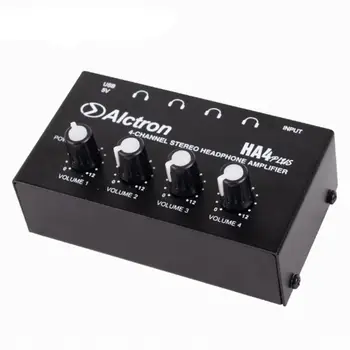 Alctron HA4plus 4-канальные портативные наушники, Мини-микшер, Усилитель звука, стерео, Компактный аудиоинтерфейс USB