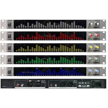 BDS PP-31 Зеленый/Синий/Белый/Красный/Желтый Цифровой анализатор звукового спектра Дисплей 1U Музыкальный спектр VU Метр 31 сегмент