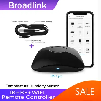 BroadLink RM4 Pro Версия Беспроводной Универсальный Удаленный концентратор с датчиком температуры и влажности HTS2 Решение для Умного Дома