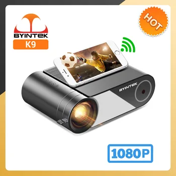 BYINTEK K9 Mini 1280 *720P Портативный видео Домашний Кинотеатр Wifi-дисплей HD светодиодный Проектор для 1080P 3D 4K