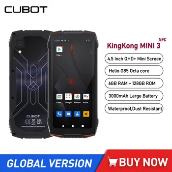 Cubot KingKong MINI 3 Водонепроницаемых Прочных смартфона Восьмиядерный 6 ГБ + 128 ГБ 4,5 Дюймов 3000 мАч 20-мегапиксельная Камера 4G Маленький Мобильный телефон NFC