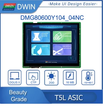 DWIN 10,4 дюйма, разрешение 800 * 600 пикселей, 16,7 Млн цветов, TN-TFT-LCD, Работает с Arduino/STM/ESP DMG80600Y104_04N