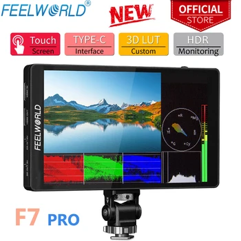 FEELWORLD 7-дюймовый сенсорный экран 3D LUT DSLR Камера Field Director AC Монитор 4K 60Hz HD с внешним питанием F970 и установкой F7 PRO