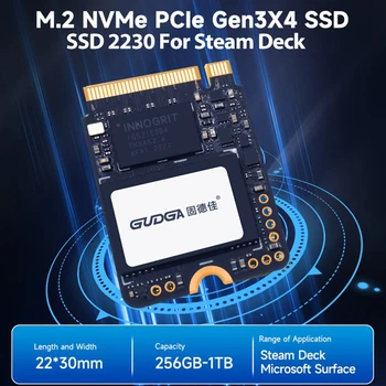 GUDGA Nvme 2230 1 ТБ 512 ГБ PCIE3.0x4 Внутренний жесткий диск SSD M2 для паровой Колоды Ноутбука Microsoft Surface Внутренний твердотельный накопитель