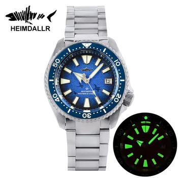 Heimdallr Titanium SKX007 Мужские Часы Сапфировый Титановый браслет 20Bar C3 Со Светящимся сапфировым Механизмом NH36 Роскошные Мужские Часы