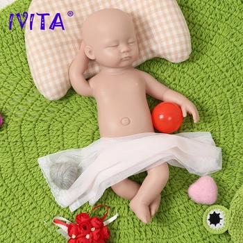 IVITA WG1509 15 дюймов 1800 г 100% Силиконовая Кукла Реборн Бэби Реалистичные Неокрашенные Куклы для девочек Bebe с Одеждой для Детских Игрушек