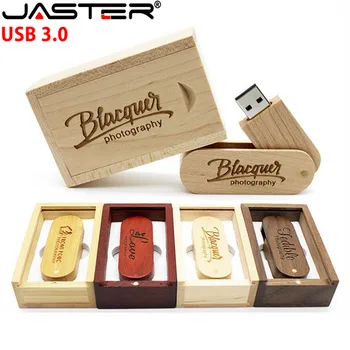 JASTER USB 3.0 деревянная сабля usb + коробка флэш-накопитель pendrive 4 ГБ 8 ГБ 16 ГБ 32 ГБ 64 ГБ логотип клиента свадебный подарок (10 шт бесплатный логотип)