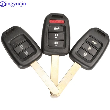 jingyuqin 10p 2 Кнопки Uncut Blade Remote Car key Case Shell Чехол Для Укладки Ключей Без Ключа Для Honda Vezel Civic City Fit XRV HRV JAZZ