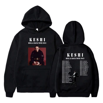 Keshi Merch Hell & Black Tour 2023 Толстовка с капюшоном и длинным рукавом Harajuku Уличная Женская Мужская одежда