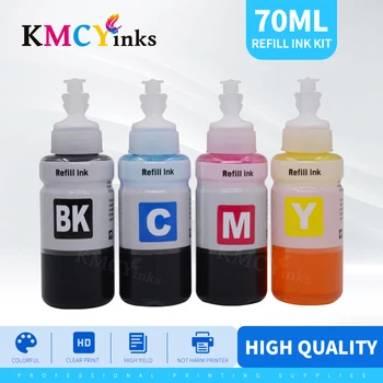 KMCYinks 4 цвета * 70 мл Набор Чернил для заправки бутылок для принтера Epson L100 L110 L132 L200 L210 L222 L300 L362 L366 L550 L555 L566